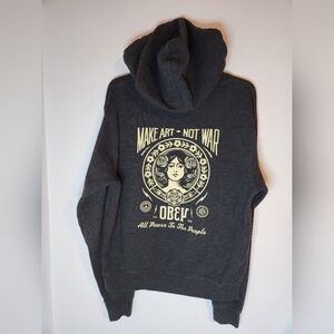 Obey Black Hoodie with Cream Graphic